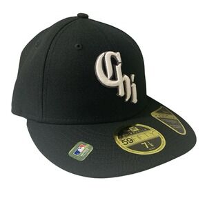 Chicago White Sox New Era 59FIFTY City Connect Black Fitted Hat Cap Size 7 1/8